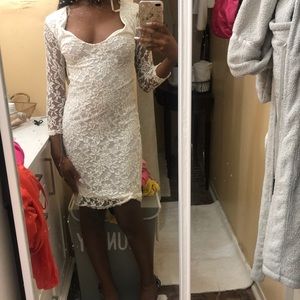 White lace dress